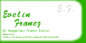 evelin francz business card